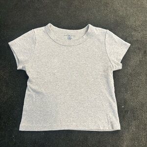 Brandy Melville gray baby tee